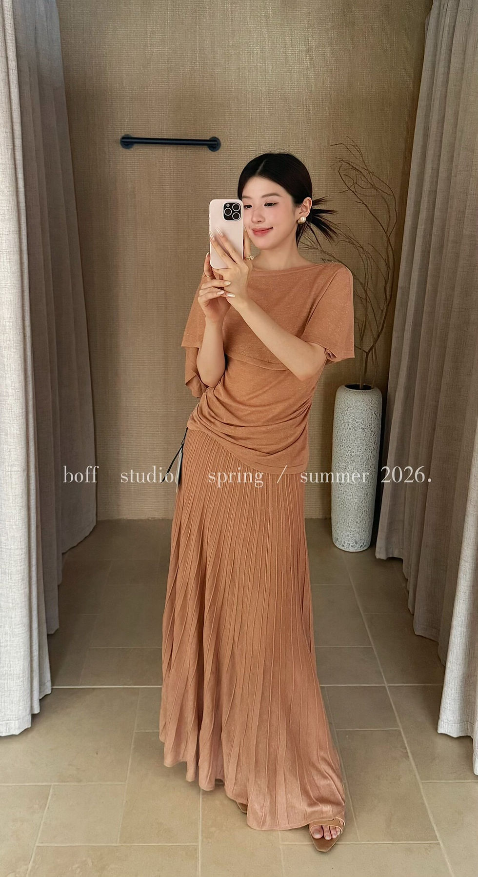 Thumbnail: boff Relaxed and Elegant Knitted Vest + Knitted Shawl Sets (97561)
