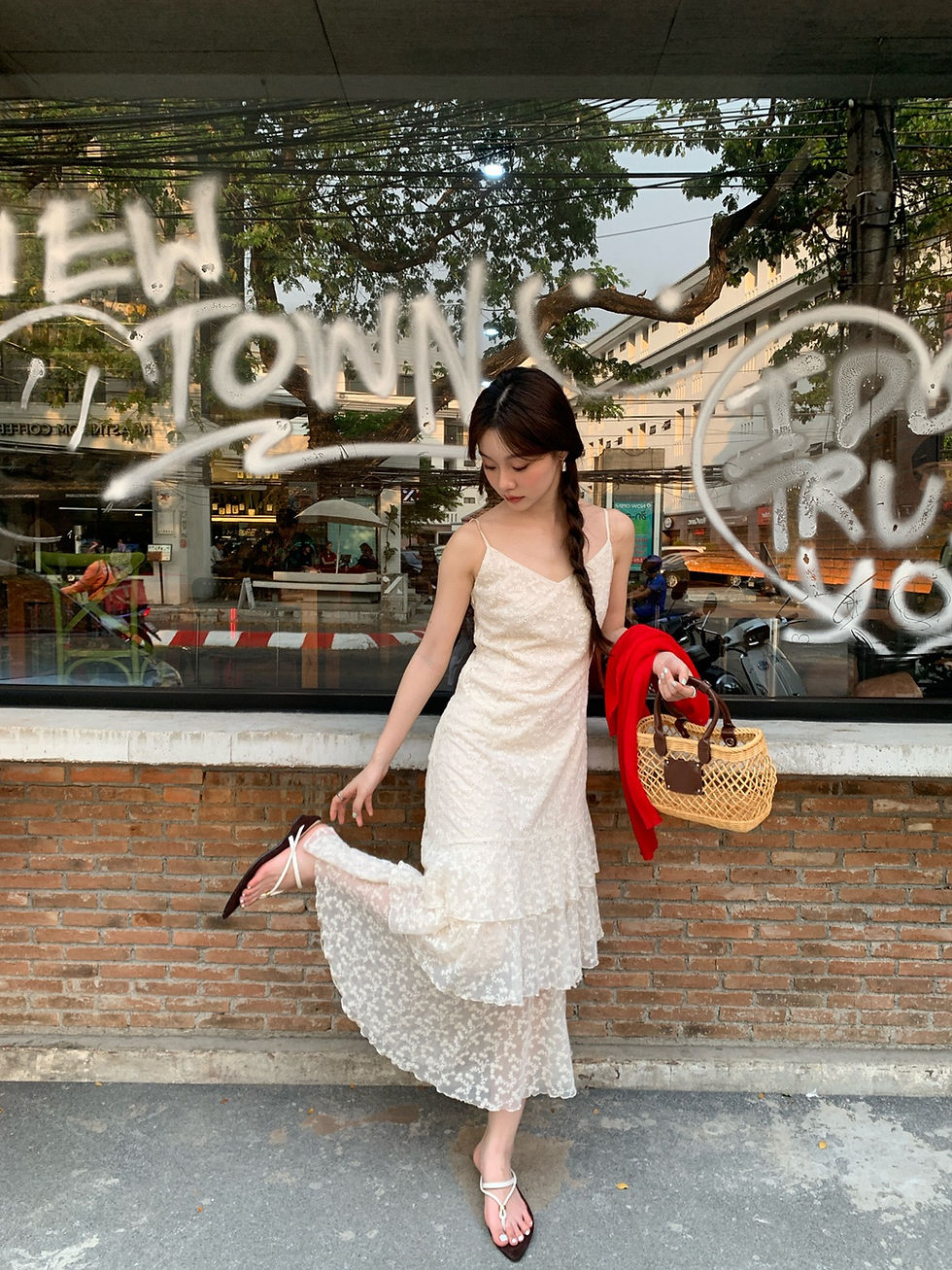 Thumbnail: NEWOPEN French style Lace Jacquard Fishtail Dress (S5195)