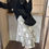 Thumbnail: Gracetina hoo French style linen irregular skirt (BQA457)