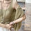 Thumbnail: Gracetina Hoo French style Gold Silk Sweater and Vest Two-Piece Set (ZC6080)