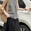 Thumbnail: Tangerine French style Black and White Checker Loose Top