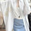 Thumbnail: Gracetina hoo Cotton Relaxed Simple 3D Applique Shirt (CSA800)