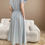 Thumbnail: Sinan Tencel Linen V-neck Elastic Waist Dress (SN7601)