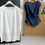 Thumbnail: Tangerine irregular cross cotton and linen flying sleeve top