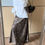 Thumbnail: Gracetina hoo Vintage Leopard Print Satin Skirt (BQA494)