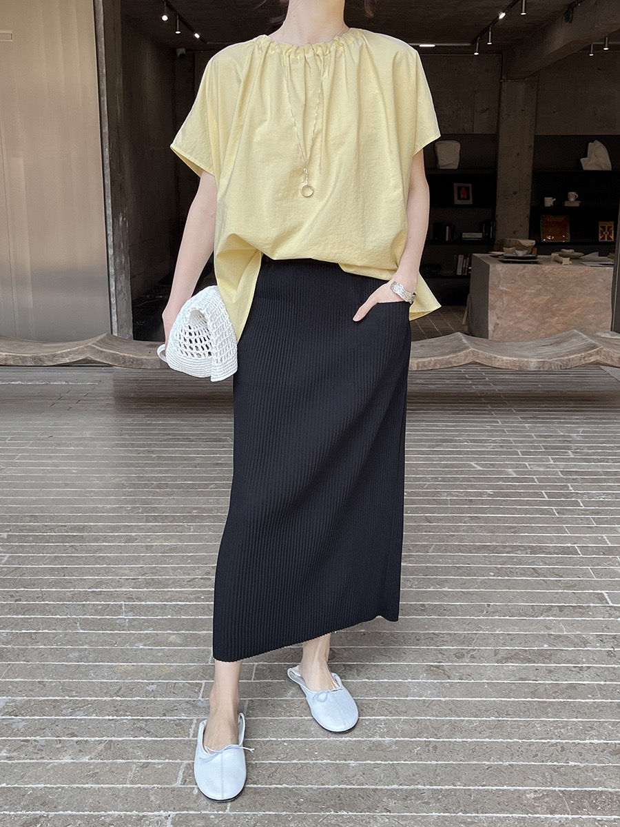 Thumbnail: Gracetina Hoo Pleated Pocket with Elastic Waist (BQB5145)