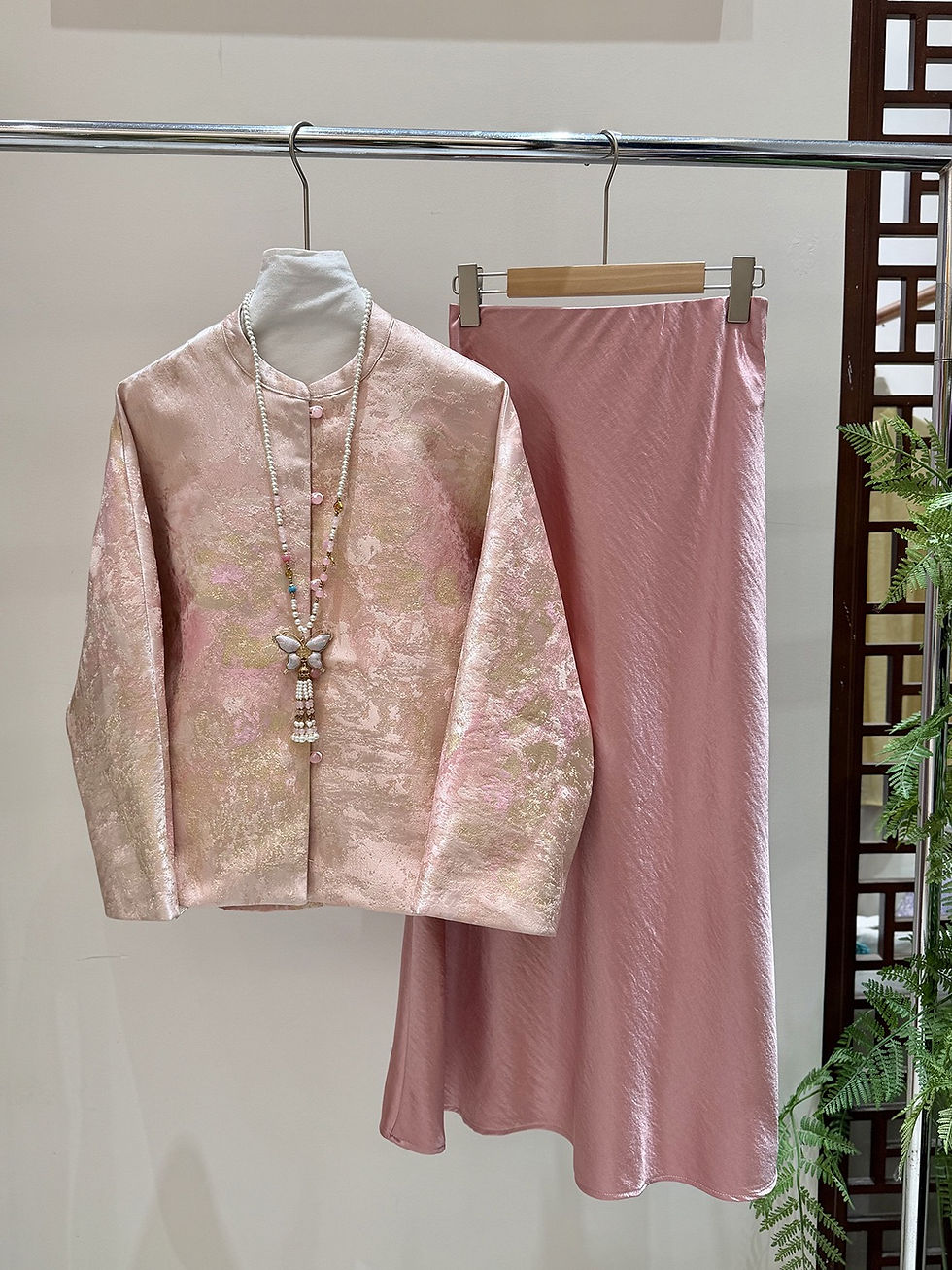 Thumbnail: Cervotessile Neo-Chinese Style Brocade Jacquard Jacket (3012)