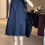Thumbnail: Gracetina hoo French style simple linen denim dress (LYA802)