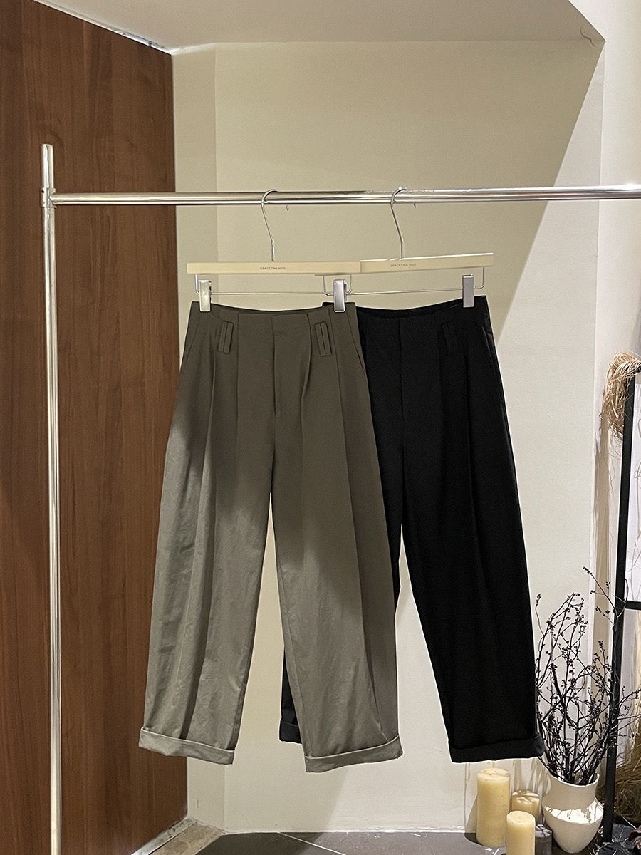 Thumbnail: Gracetina Hoo French Style Tencel Pants (KA9151)