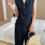 Thumbnail: Sinan V-neck vest and semi-elastic wide leg pants sets (SN7351)