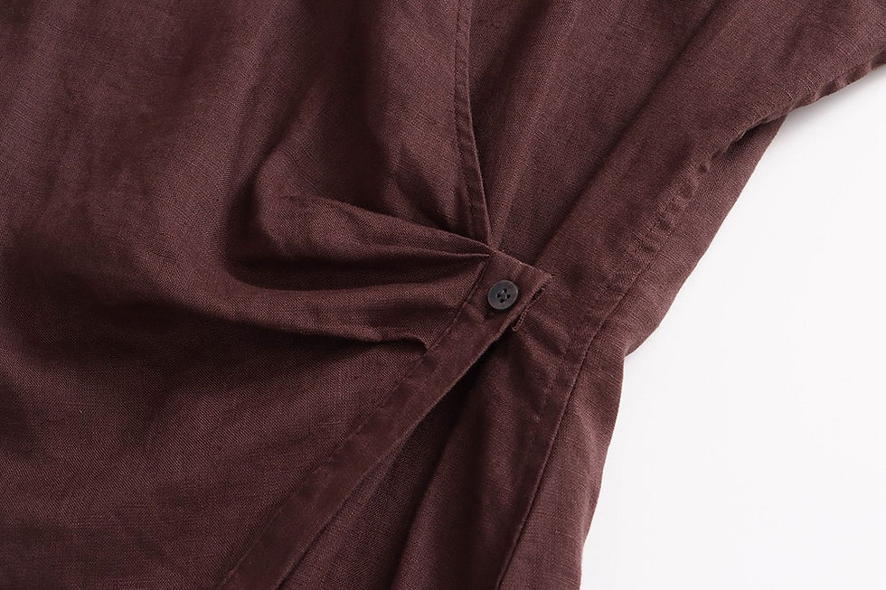 Thumbnail: Sinan Irregular Side-Button Design Sleeveless Shirt (SN9094)