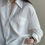 Thumbnail: Taochuan French style V-neck lace patchwork shirt (2685)
