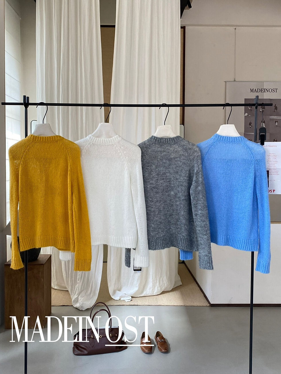 Thumbnail: MADEINOST French style Hand Cross Airy Warm Sweater (S8877)