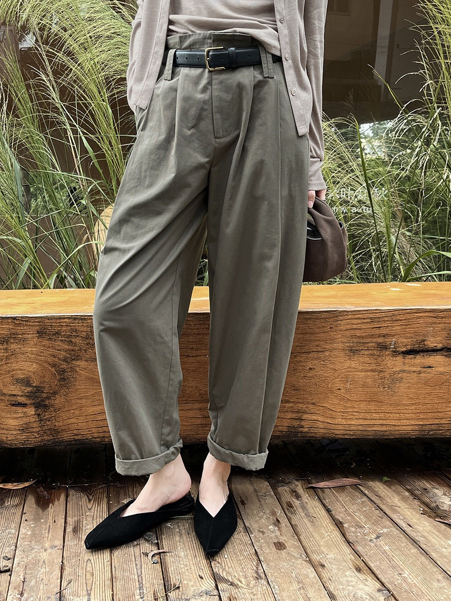 Gracetina Hoo French Style Tencel Pants (KA9151)