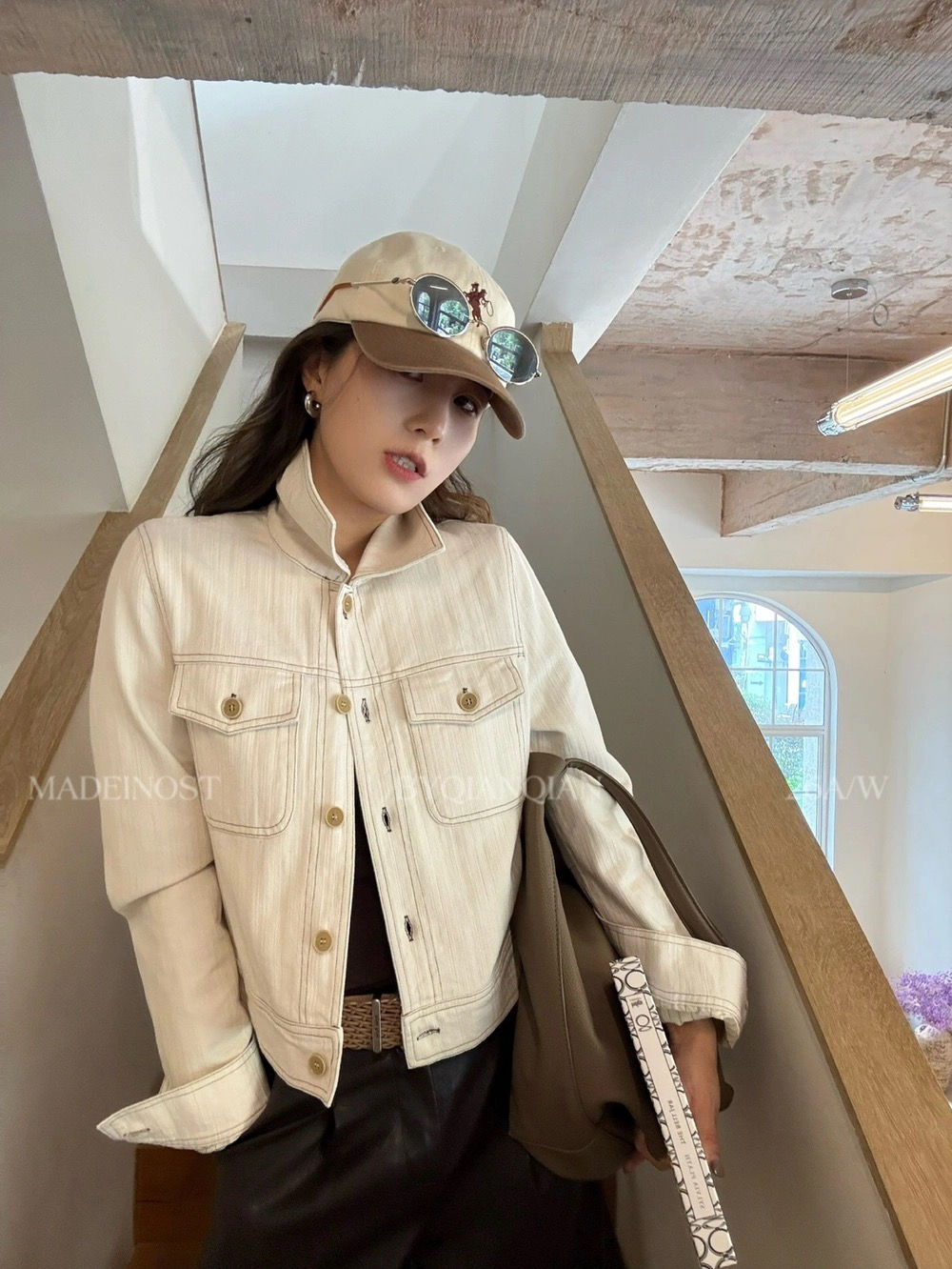 MADEINOST Vintage Double Pocket Short Casual Jacket (95080-1)