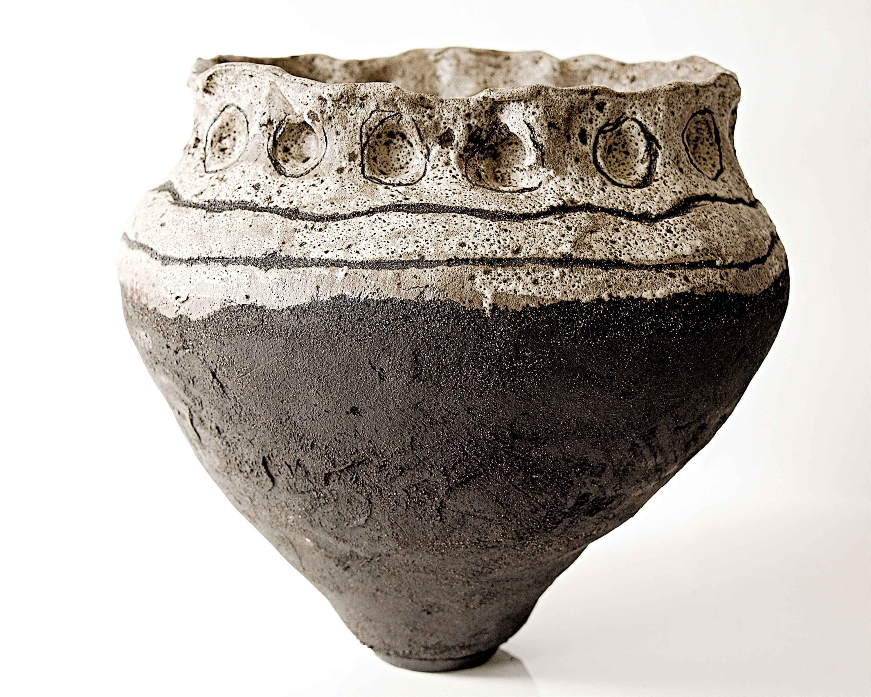 Inscribed Oval Moon Vase II