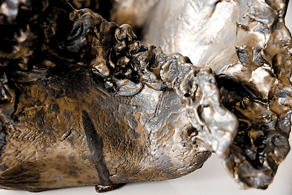 Thumbnail: Dark Bronze Sculptured  Vessels One of A Kind