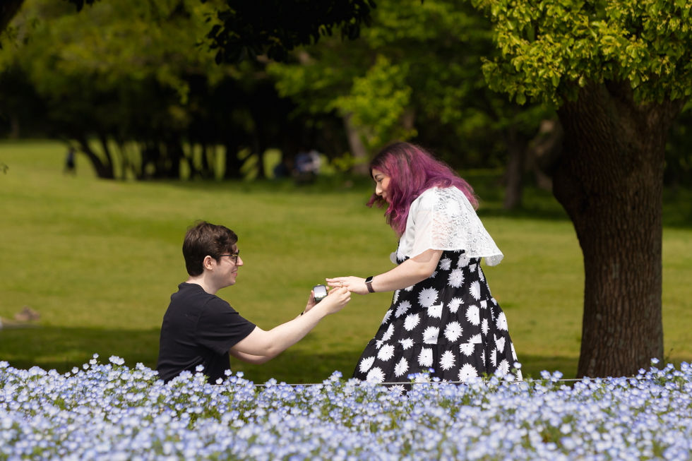 Surprise propose.Uminonakamichi seaside park.Fukuoka pre-wedding.