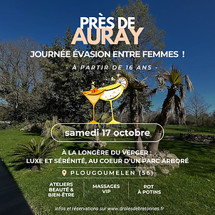 Plougoumelen (56)
samedi 17 octobre 2026 - Journée évasion entre femmes Drôles De Bretonnes