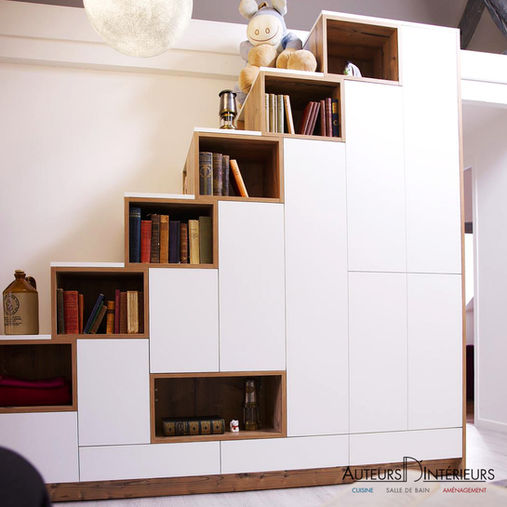 Aménagement bibliothèque par Auteurs D'Intérieurs, Plaisir