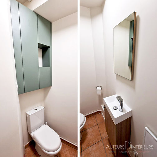Aménagement WC par Auteurs D'Intérieurs, Plaisir