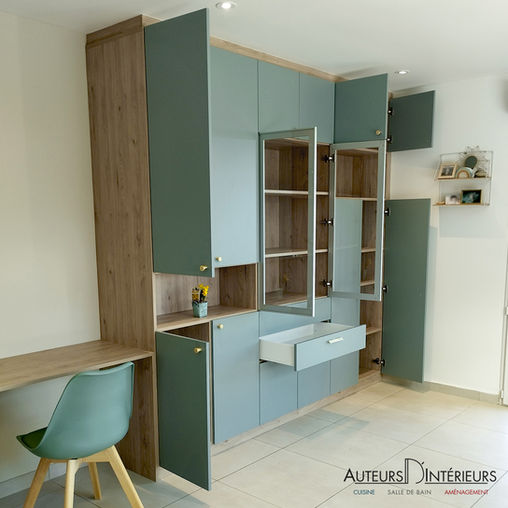 Meuble rangement moderne bois par Auteurs D'Intérieurs, Plaisir