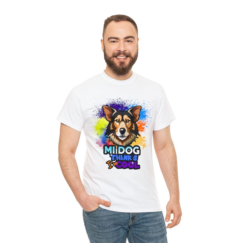 Miniatura: Unisex Heavy Cotton Tee Dog Mesagge