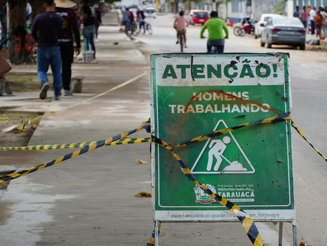 Prefeitura de Tarauacá Avança na Reforma e Revitalização do Canteiro Central da Avenida Antônio Frota