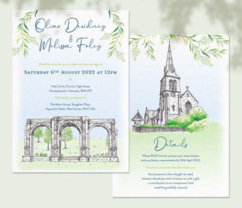 Bespoke wedding invitations