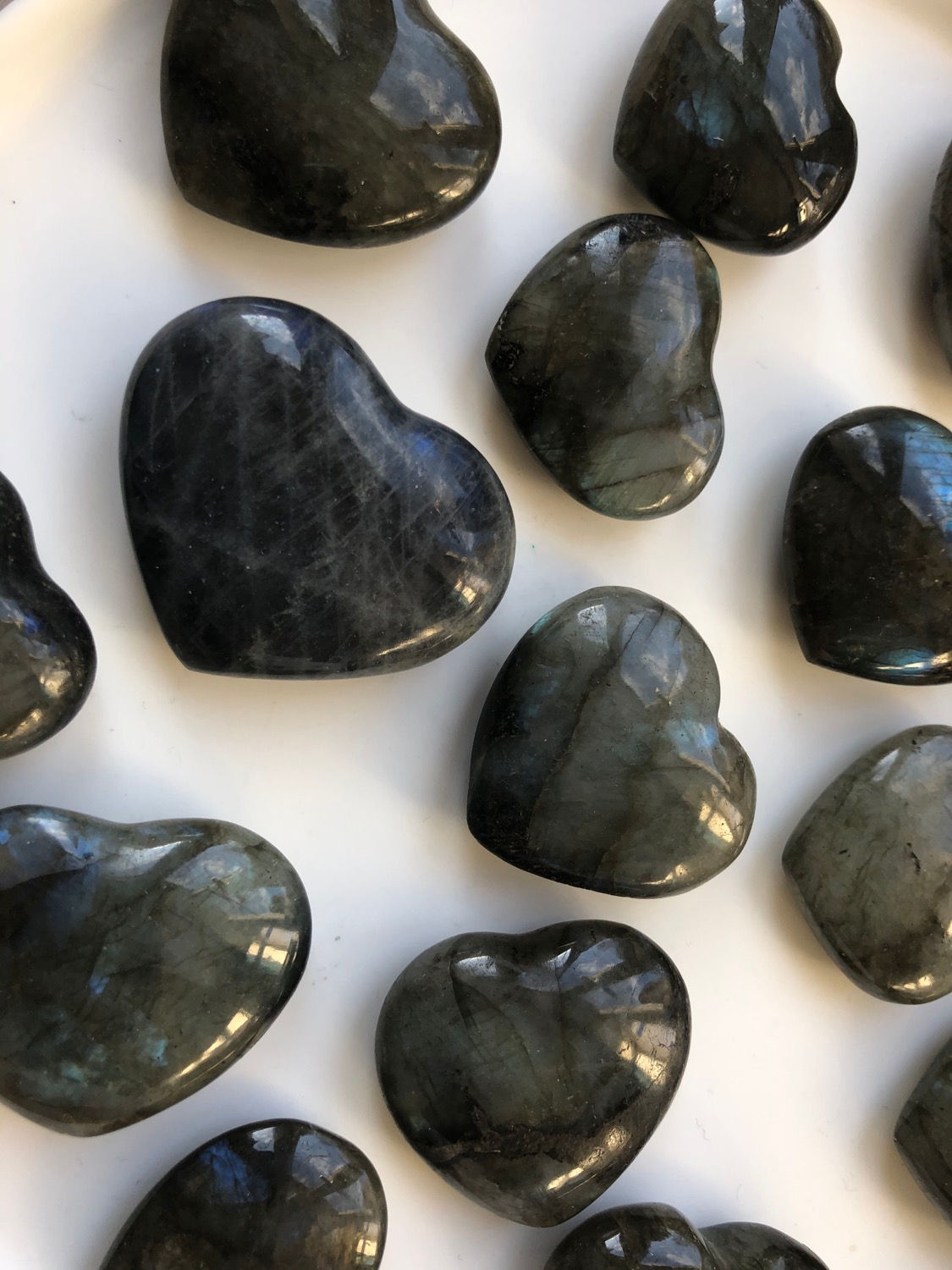 Labradorite Hearts