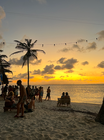  Sunset over the islands of San Blas, Panama
