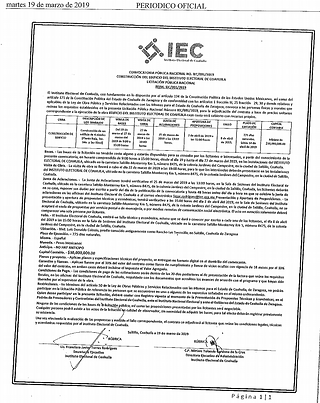periodico oficial del estado de coahuila