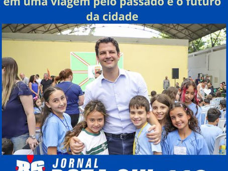 Ao lado do prefeito, crianças de Curitiba embarcam em uma viagem pelo passado e o futuro da cidade