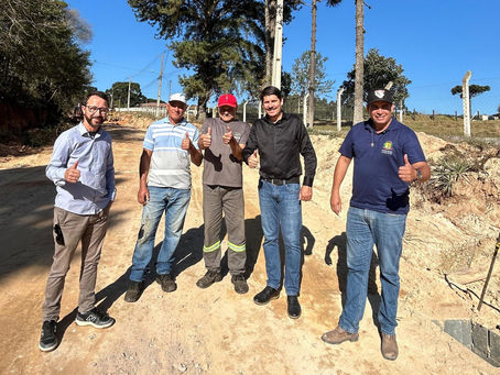 Agudos do Sul avança em obras de pavimentação e inicia novo trecho até Bateias