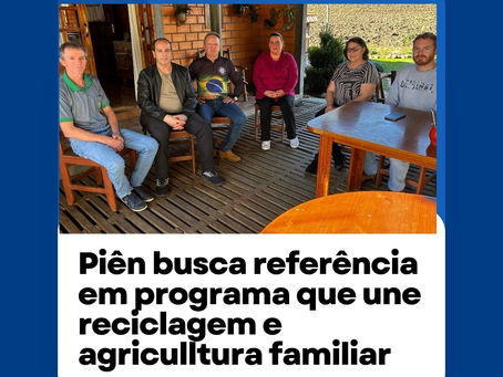 Piên busca referência em programa que une reciclagem e agricultura familiar