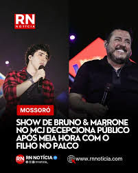 Show de Bruno e Marrone no MCJ decepciona público após meia hora com o filho no palco