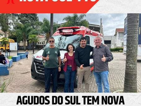 Nova Ambulância Zero KM Reforça o Atendimento de Emergência em Agudos do Sul