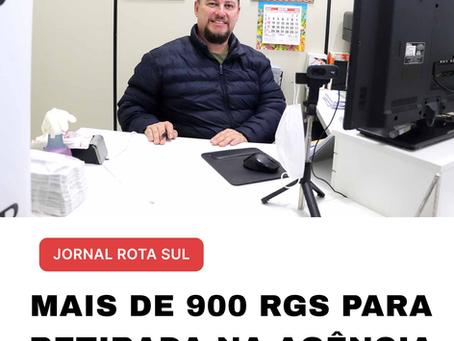 Mais de 900 RGs para retirada na Agência do Trabalhador de Piên