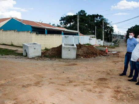 Prefeito visita obras em andamento em Fazenda Rio Grande