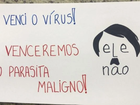 Casal só consegue se vacinar após guardar cartaz com críticas a Bolsonaro