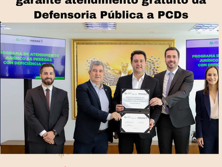 Governador sanciona lei que garante atendimento gratuito da Defensoria Pública a PCDs