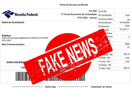 Prefeitura de Curitiba alerta sobre falso boleto de IPTU