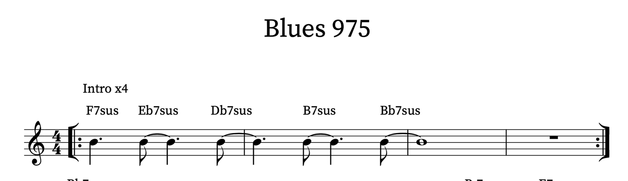 Blues 975 - Lead Sheet (Concert)