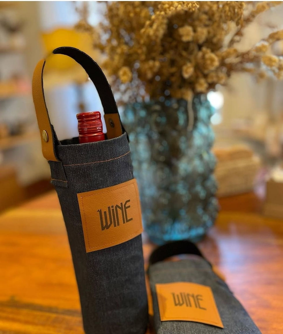 Eco Bag Vinho Jeans