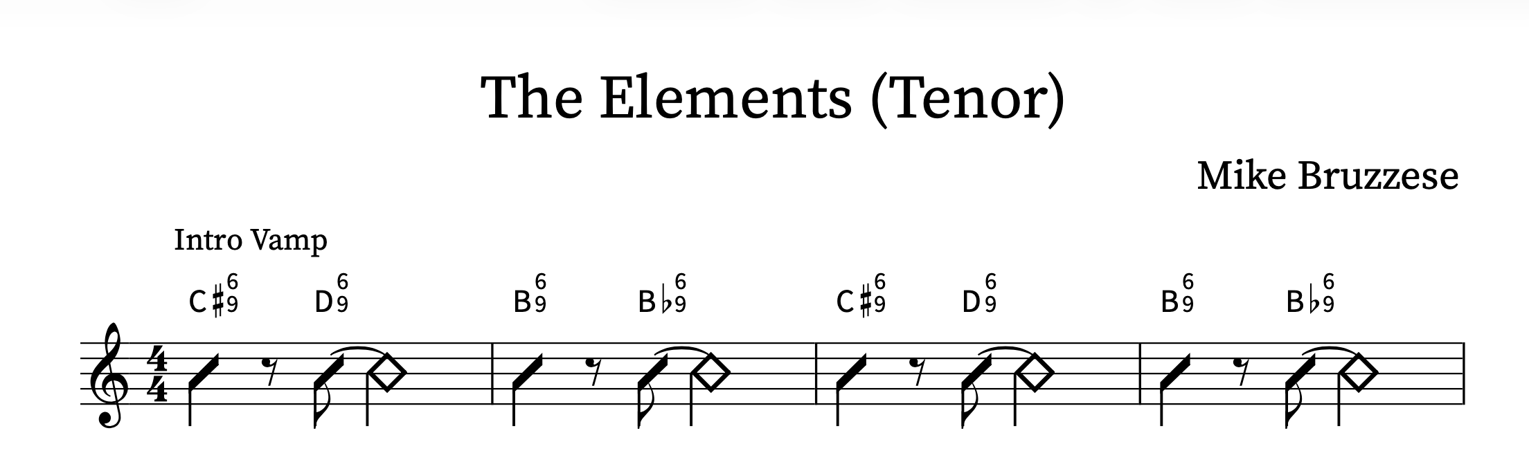 The Elements - Lead Sheet (Tenor in Bb)