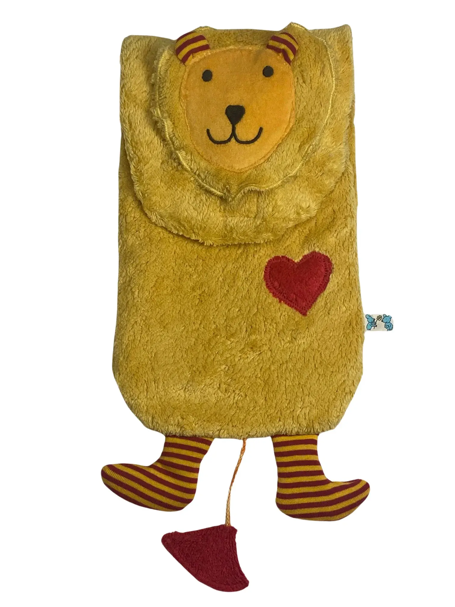 Kuscheltier Wärmflasche Löwe aus Bio Baumwolle und naturkautschuk