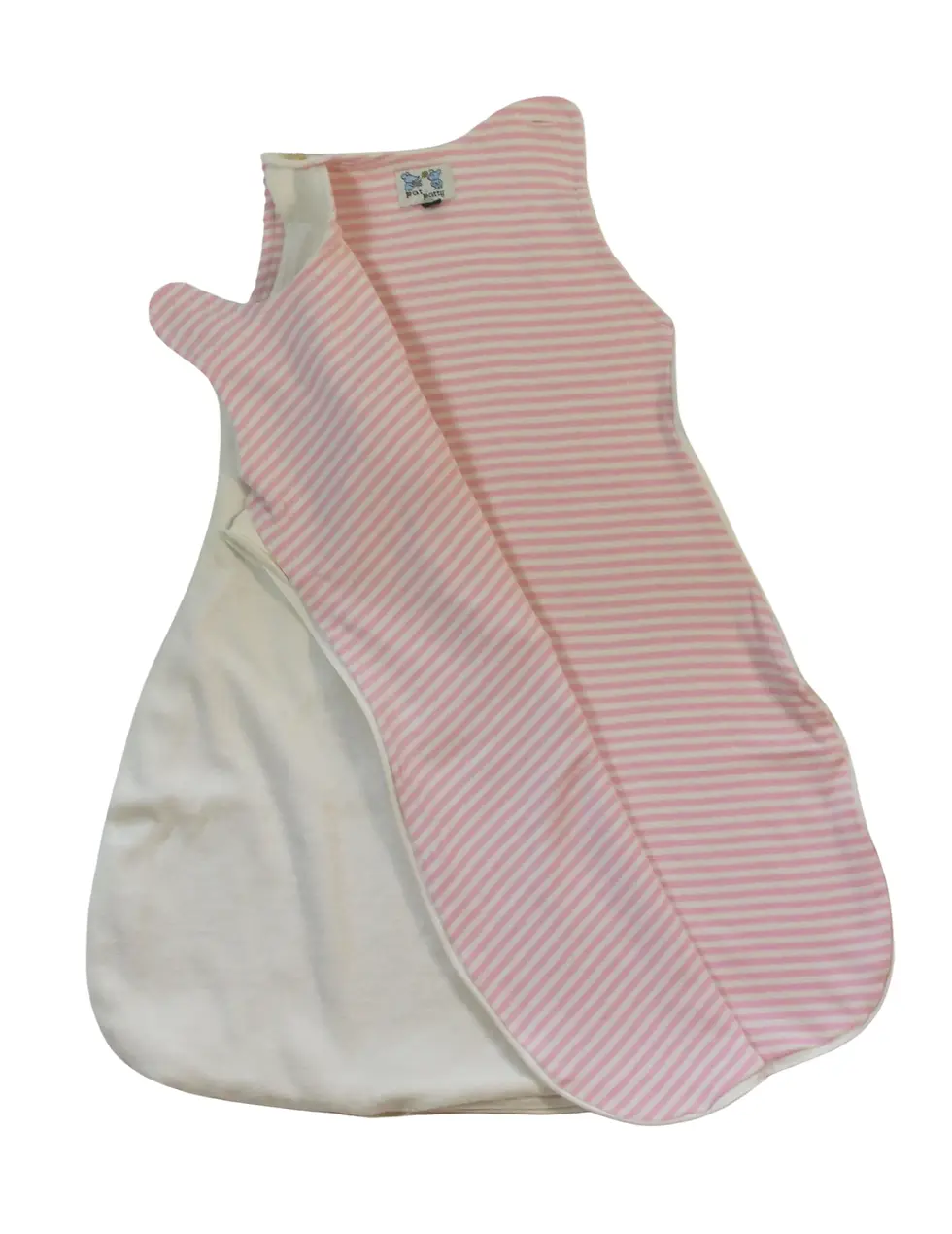 Thumbnail: Bio Baumwollfrottee Schlafsäcke rosa für Babys