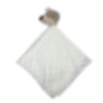personalisiertes Schnuffeltuch Hund beige für Babys