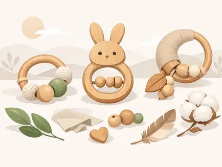 Baby Rassel aus Naturmaterialien wählen