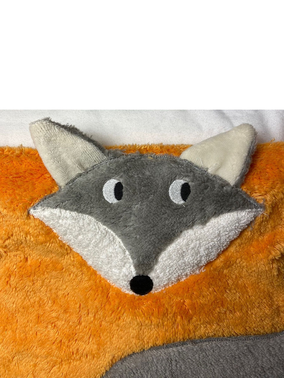 Thumbnail: Bio-Kuschelkissen Fuchs Applikation und Kuscheltier für Babys